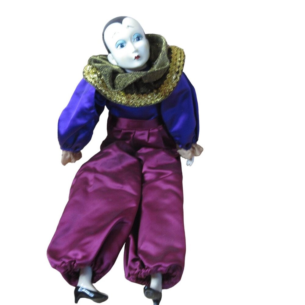 Musical Clown 20" Doll - Hard Plastic Plays Send In The Clowns - Vintage